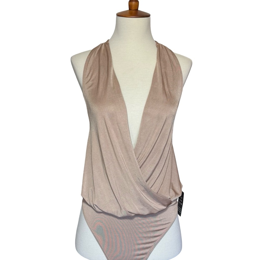 NWT Express Plunge Halter Bodysuit Size Small